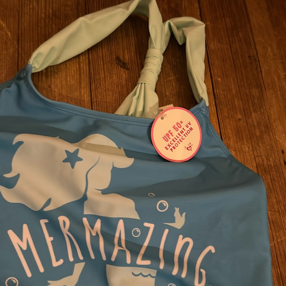 2 new girls bathing swimsuit mermaid justice blue clothing bundle 12 vintage NWT - Picture 9 of 12